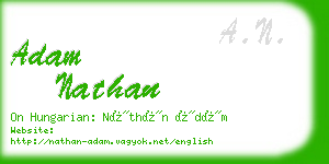 adam nathan business card